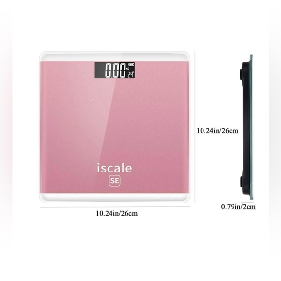 NEW Tempered Glass Electronic Scale, Modernist Letter Graphic Digital Scale - Picture 2 of 6